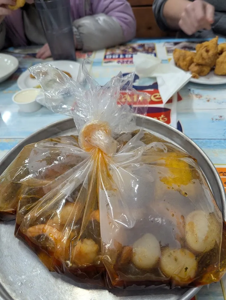 Boil Bag Shrimp Scallops and Sausage